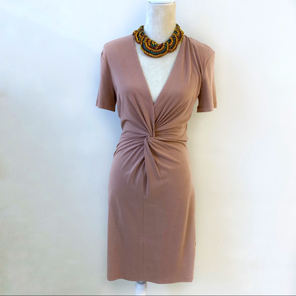✨H&M V Neck Nude Dress Small✨